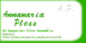 annamaria pless business card