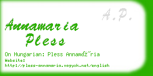 annamaria pless business card